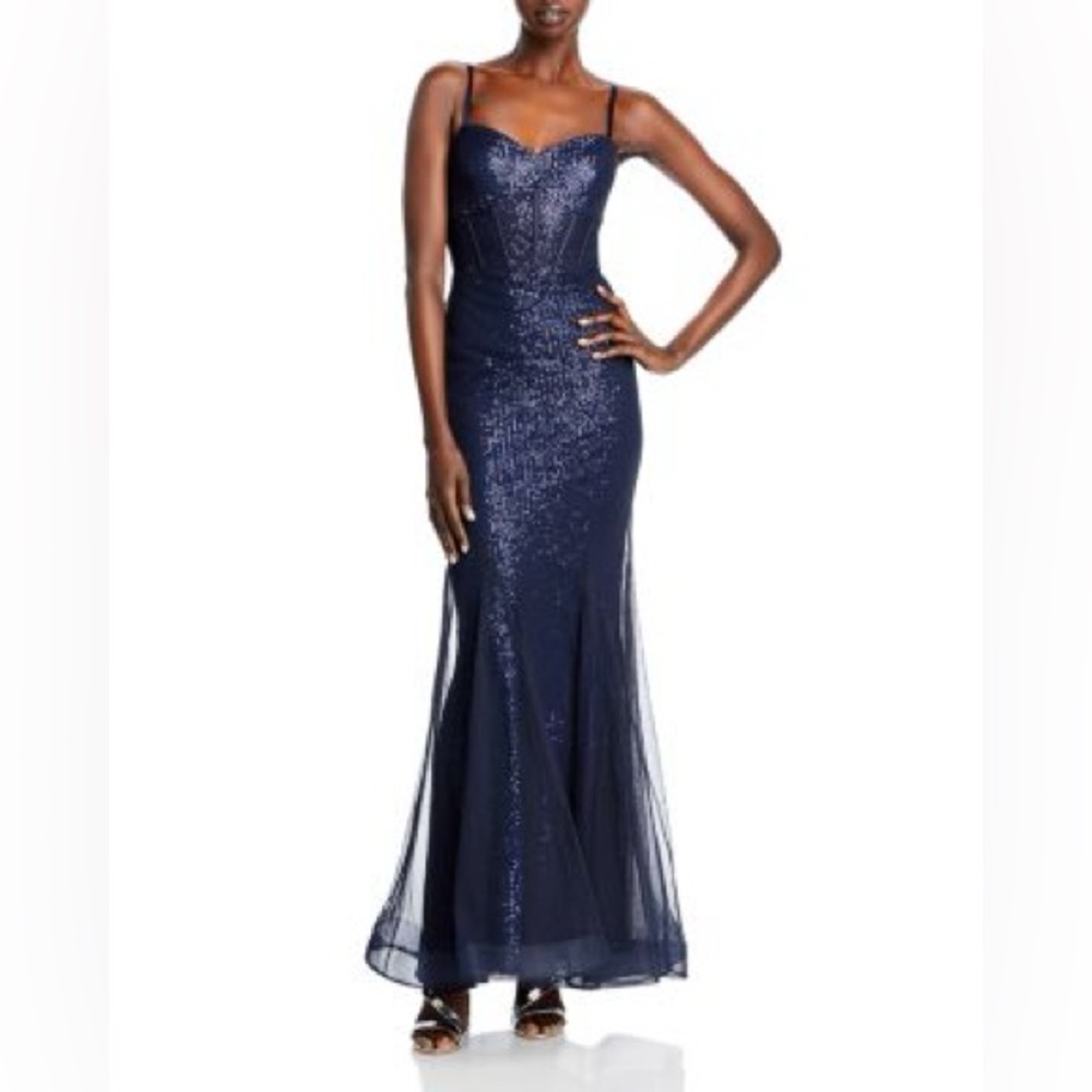 NWT AQUA
Sequined Corset Mermaid Gown - Exclusive $399
